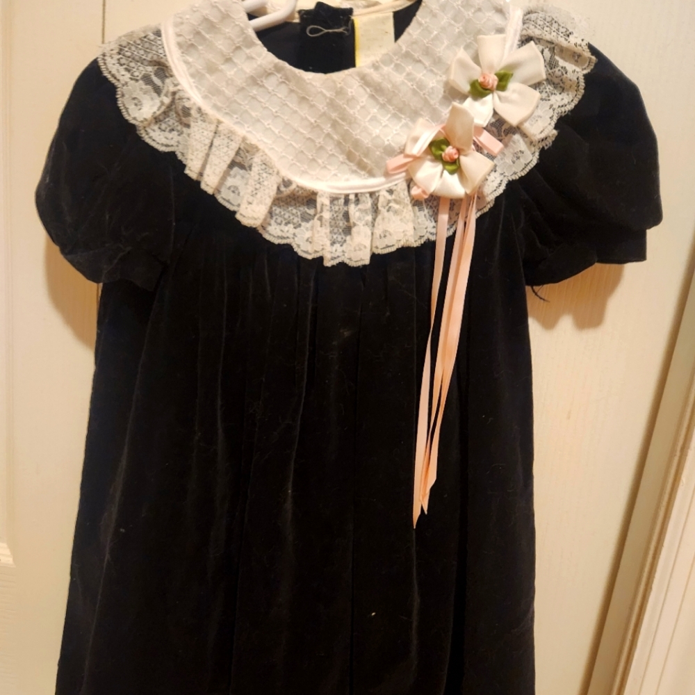 Black velvet dress